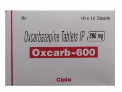 Box of generic Oxcarbazepine 600mg Tablet