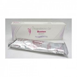 Box and a tube of Progesterone 8% gel