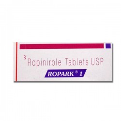 Box of generic Ropinirole 1mg Tablet