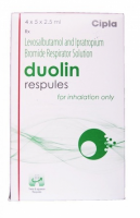 A box of generic Levalbuterol (1.25mg) + Ipratropium (500mcg) Respules