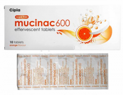 Box and blister strips of Acetylcysteine 600mg Tablet