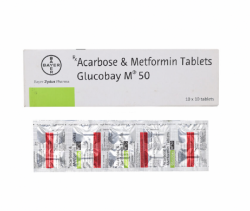 Glucobay M 50mg/500mg Tablet