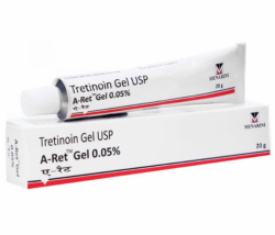 A box and a tube of Tretinoin 0.05% Gel