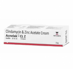 A box of Clindamycin (1%) + Zinc acetate (1%) Cream