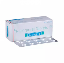Box and a strip of generic Nicorandil 5mg Tablet