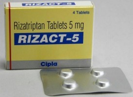 Box and blister strip of generic Rizatriptan 5 mg Tablet
