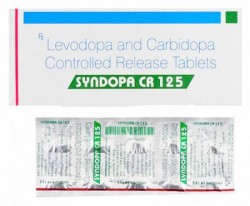 Box and blister strips of Levodopa (100mg) and Carbidopa (25mg) Tablet