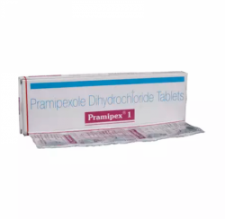 Box of generic Pramipexole 1mg Tablet