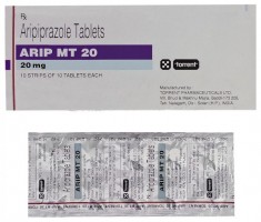 Box and blister strip of generic Aripiprazole 20mg tablet