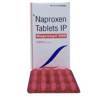 A box and strip pack of Naproxen 500 Tablet