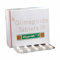 Box and Blister strip of generic Glimepiride 2mg tablets