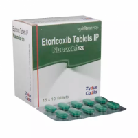 Box and blister strip of generic Etoricoxib 120mg tablet