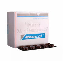 Box and blister strip of generic Mesalamine 400mg tablets