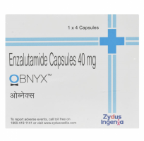 A box of Enzalutamide 40mg Capsule. 