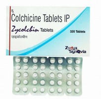 Box and Blister strips of generic Colchicine 0.5 mg Tablets