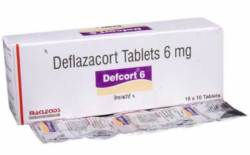 A box of Deflazacort 6mg tablets