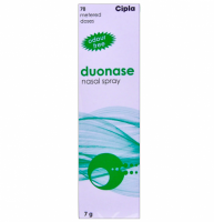 A bottle of Fluticasone Propionate 50mcg + Azelastine 140mcg eye drop