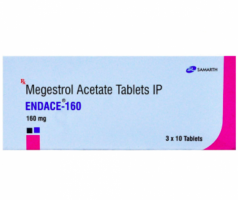 A box of Megestrol 160mg tablets.