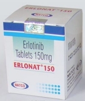 A box of generic Erlotinib 150mg tablets