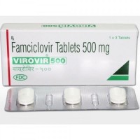 Box and blister strips of generic famciclovir 500mg tablet