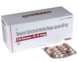 A strip and a box of generic Tamsulosin Hydrochloride 0.4mg capsule