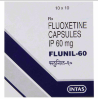 A box of Fluoxetine 60mg tablets. 