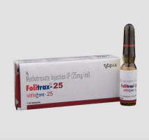 A box and glass ampoule of generic Methotrexate (25 mg) Injection