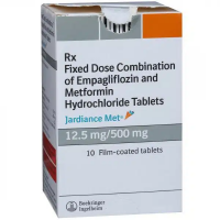 A box of Empagliflozin 12.5 mg +  Metformin 500 mg Tablet