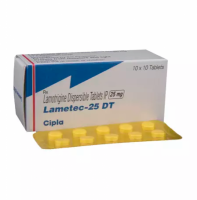 Box and blister strip of generic Lamotrigine 25mg tablets