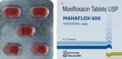 Box and blister strip of generic moxifloxacin