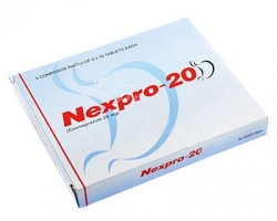 A box of generic Esomeprazole Magnesium 20mg tablets