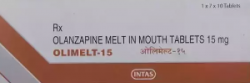 Box of generic Olanzapine 15mg tablet
