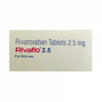A box of Rivaroxaban 2.5mg tablets. 