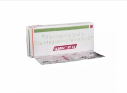 Box and blister strips of generic Olanzapine 15mg tablet