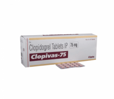 Box and blister strip of Clopidogrel Bisulfate 75mg tablets