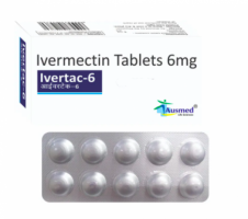 A blister and a box pack of generic Ivermectin 6mg Tablet