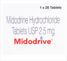 A box of Midodrine 2.5mg tablets