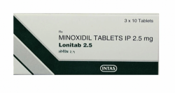 A box of Minoxidil 2.5mg Tablet