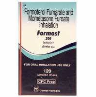 A box of Formoterol (6mcg) + Mometasone (200mcg)
