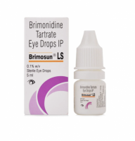 A box and an eye drop bottle of Brimonidine 0.1% 