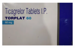 A box of Ticagrelor  60mg tablets. 