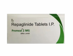 Box  of generic Repaglinide 2 mg Tablets