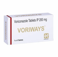 A box of Voriconazole 200mg tablets. 