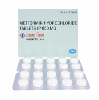 A box of generic Metformin HCl 850mg tablet
