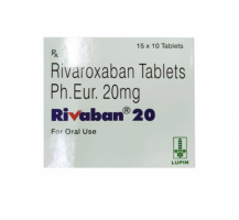 A box of Xarelto 20 mg Tablet (Generic Equivalent)