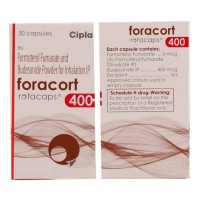Box and bottle of generic budesonide 400mcg, formoterol fumarate 6mcg rotacaps