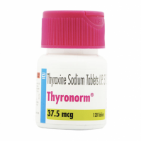 Bottle of generic levothyroxine 37.5mcg Tablet