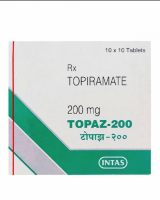 Box of generic Topiramate 200mg tablets