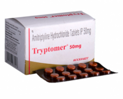 A box of Amitriptyline 50mg tablets. 