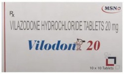 A box of Vilazodone 20mg tablets. 